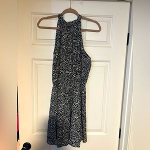 Black & white leopard print dress